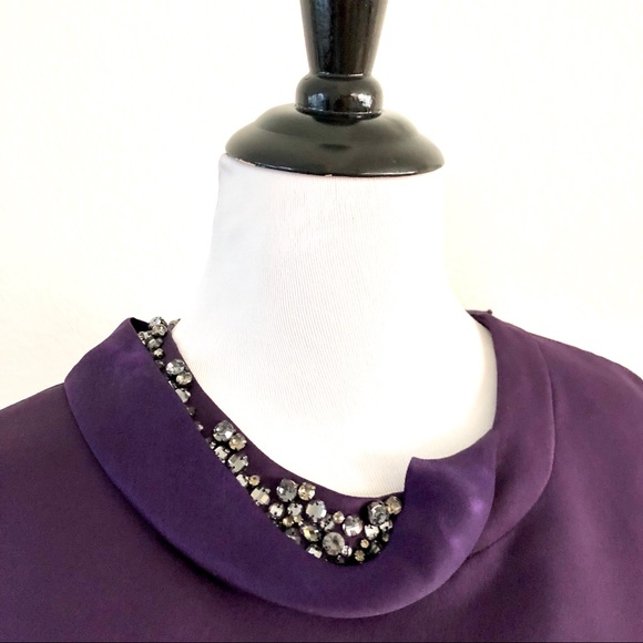 3.1 Phillip Lim Purple Embellished Satin Dress - Picture 3 of 8